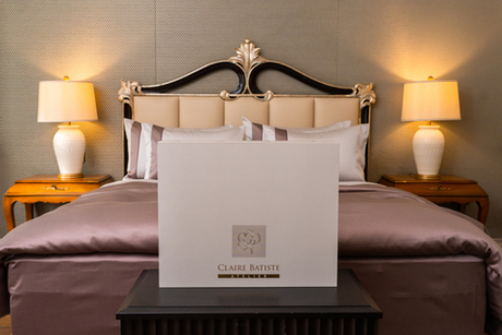 Постельное белье cемейное Сlaire Batiste Atelier Valmont серо-розовое