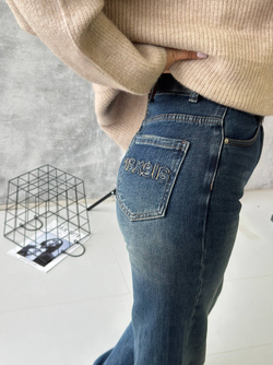 Брюки джинсовые жен. 2202 син.