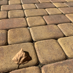 Тротуарная плитка КЛАССИКО - Листопад гладкий Осень, комплект из 2 видов плит