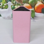 Подставка для ножей «Эко Лайф»" с черным наполнителем 22*10см треугольник розовая