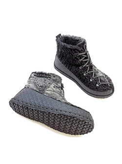 Ботинки из натурального каракуля "DOUBLE COLOR"