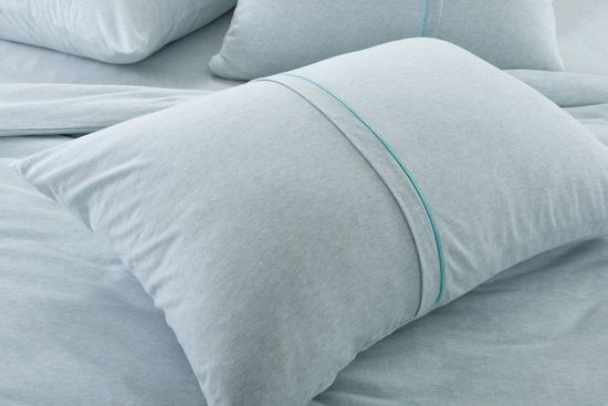 Двуспальный комплект постельного белья Васильковый трикотаж