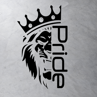 Виниловая наклейка на авто "Лев с короной Pride"