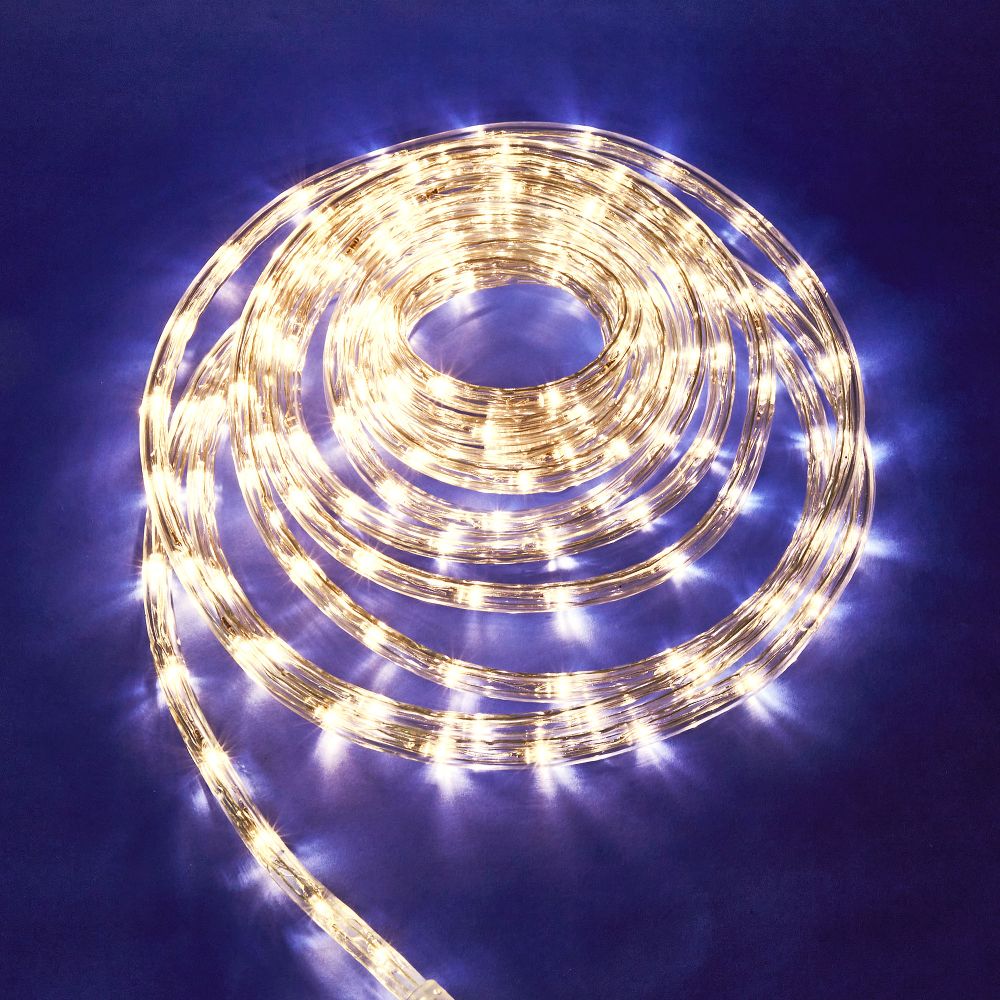 ULD-D50 25M-С08 IP44 WARM WHITE Гирлянда светодиодная Дюралайт. 25м. С контроллером. Теплый белый свет. Провод прозрачный. ТМ Uniel