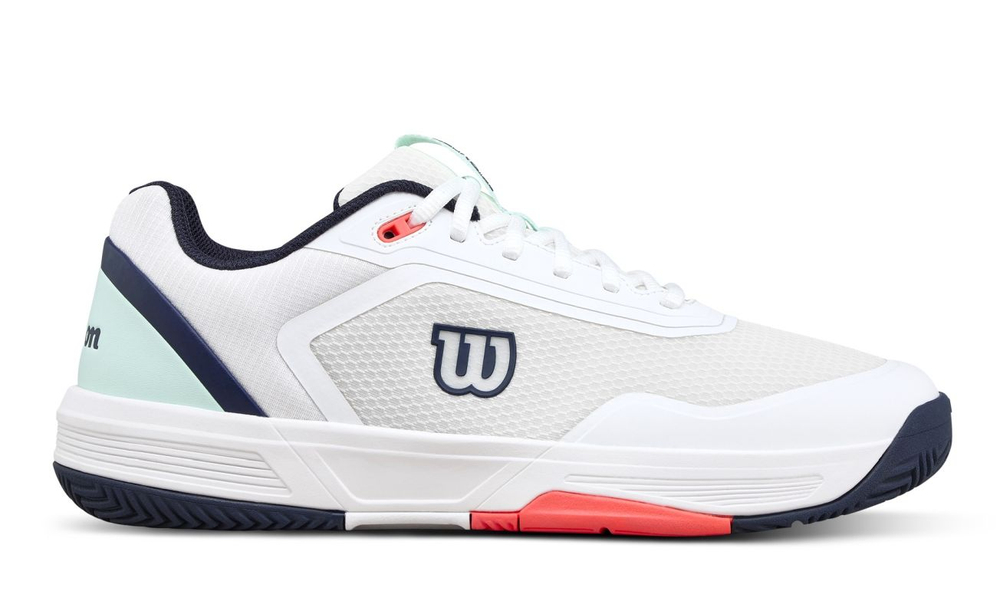 Мужские кроссовки теннисные Wilson Court Glide - white/bay/fiery coral