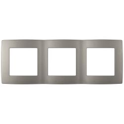 Рамка для розеток и выключателей ЭРА Серия 12 12-5003-16 на 3 поста, титан