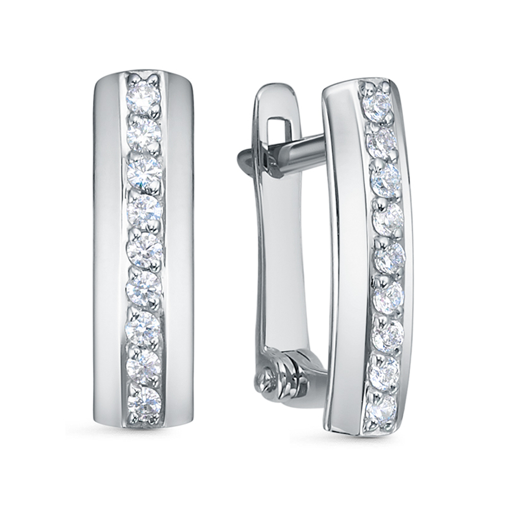 Серьги из золота 585 пробы с Фианит