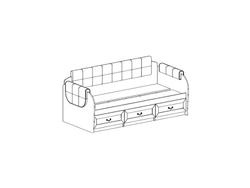 Кровать Оливия, дуб зеленый