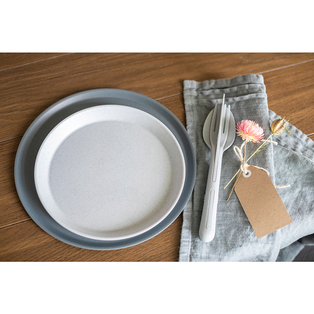 Тарелка connect, organic, D25,5 см, темно-серая