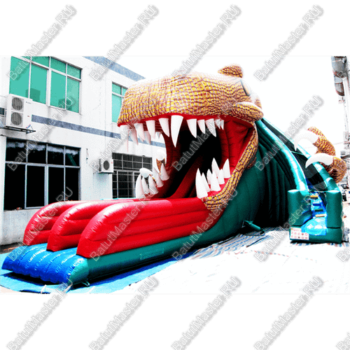 Коммерческий надувной батут "Пасть динозавра"