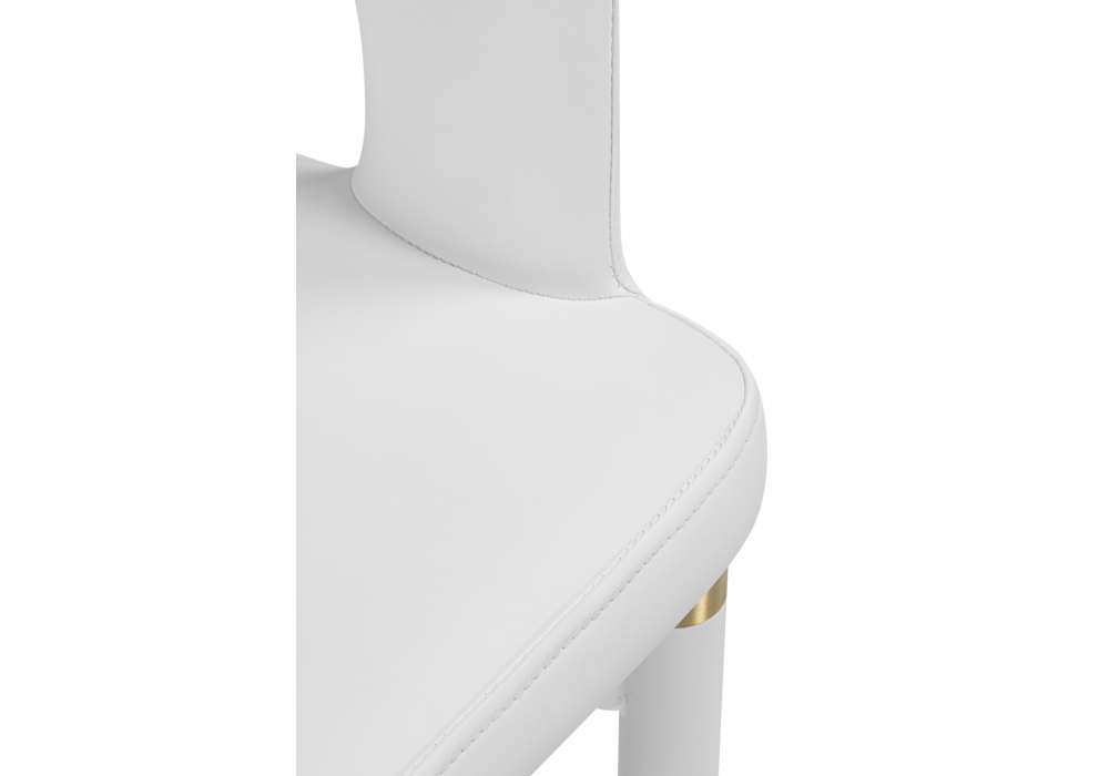 Стул на металлокаркасе Woodville Palma white, white and gold