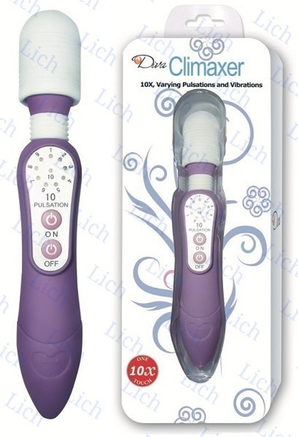 Мощный водонепроницаемый вибратор с 10 режимами вибрации