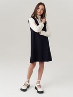 Сарафан школьный для девочки AT974 синий