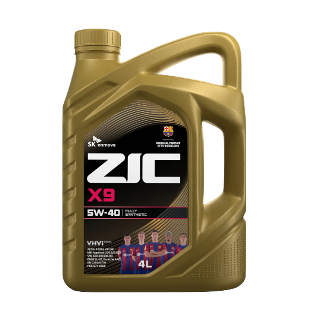 Моторное масло Zic X9 5W-40, синтетическое, 4 л