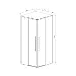 Душевой уголок Slim-N VSS-4SN9010CLGM, 1000*900, вороненая сталь, стекло прозрачное