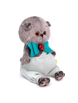 Мягкая игрушка Басик BABY в шортиках и банте с колок 20см