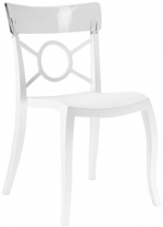 Стул пластиковый Papatya Opera-S, белый, прозрачный