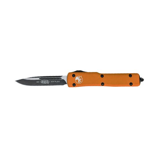 Автоматический нож Microtech UTX-70 Black 148-1OR c клинком из стали Böhler M390 Microclean®, рукоять алюминий