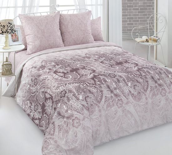 Семейный комплект постельного белья Лунный бархат поплин