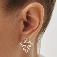 Серьги УЗОР с хризопразами