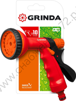 GRINDA P-10, 10 режимов, курок сзади, пластиковый, поливочный пистолет (8-427373)