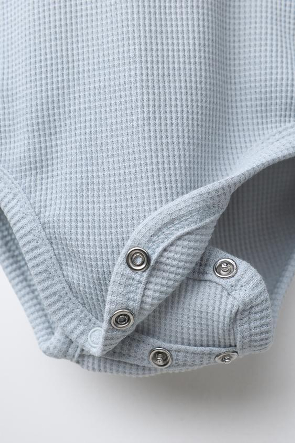 ZARA КОМПЛЕКТ ИЗ БОДИ И ЛЕГИНСОВ ВАФЕЛЬНОЙ ТЕКСТУРЫ, ГОЛУБОЙ