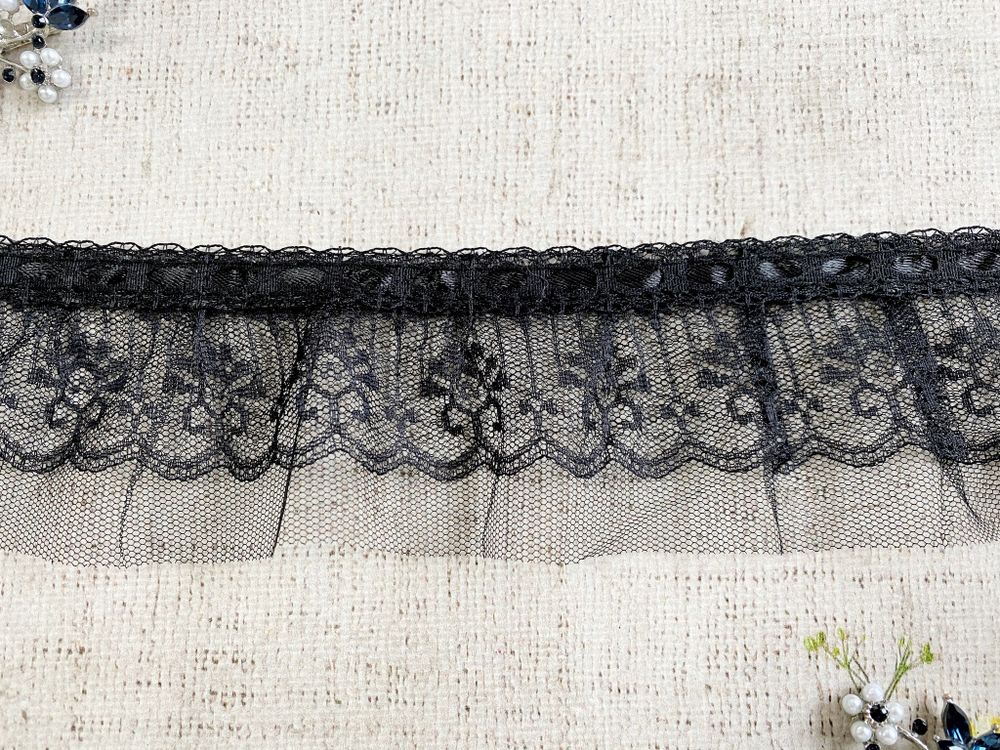 Тесьма текстиль ажурная, капрон, ш. 7 см.