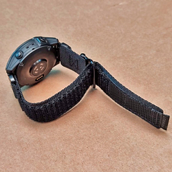 Нейлоновый ремешок Hemsut Rugged 22 мм для Garmin Fenix 7 6 5, Epix Gen 2 47mm, MARQ, Instinct, Forerunner(Черный)