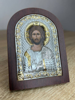Спаситель, икона арочная, красное дерево 120х160