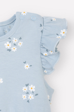 КР 6462/голубой,ромашковое поле к365 полукомбинезон для девочки