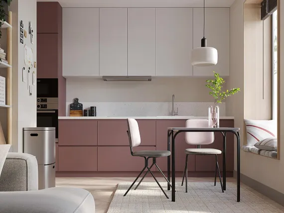 Стул Ror Y, серо-голубой/розовый велюр