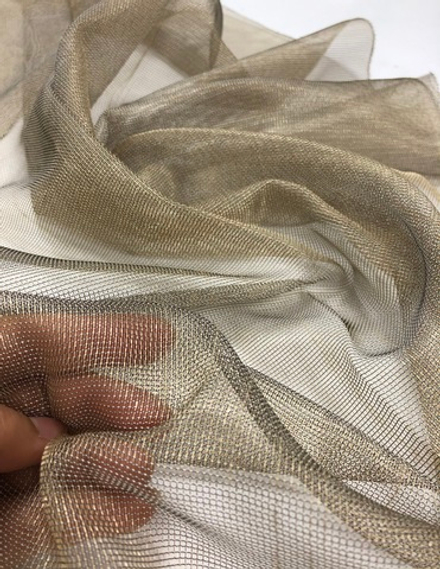 Тюль-сетка однотонная арт.38488 col. 05 античное золото (высота 300 см, Турция)