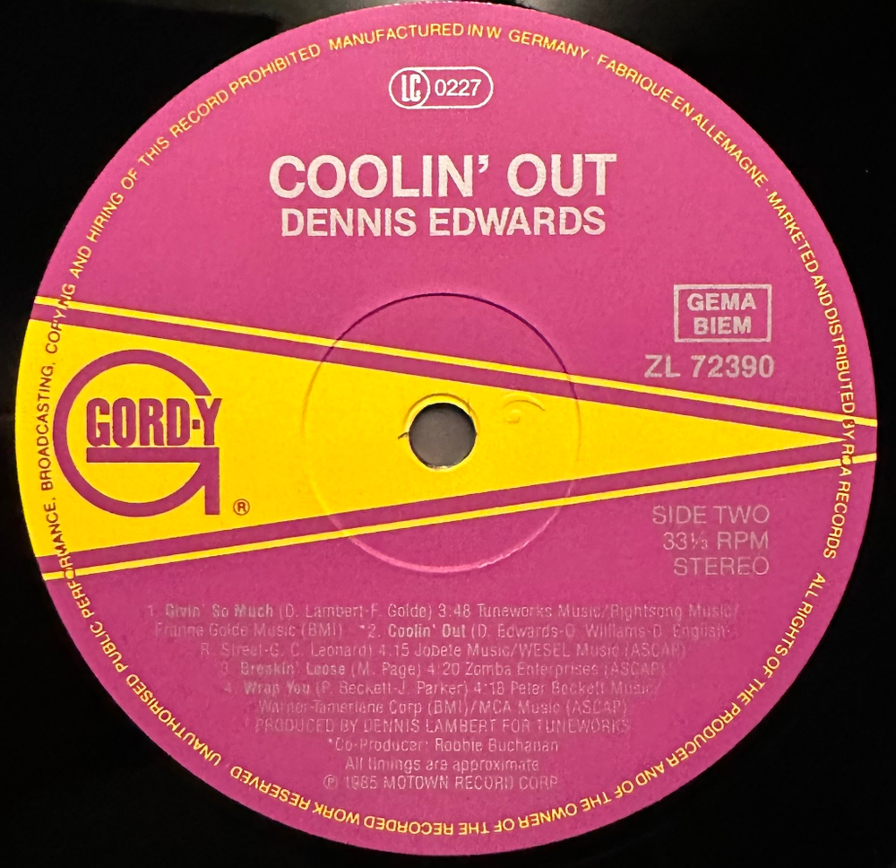 Dennis Edwards - Coolin' Out (Германия 1985г.)