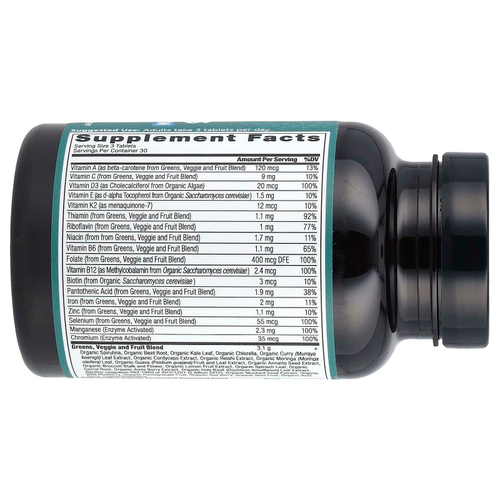 Ancient Nutrition, Органическая суперзелень + мультивитамины, 90 таблеток