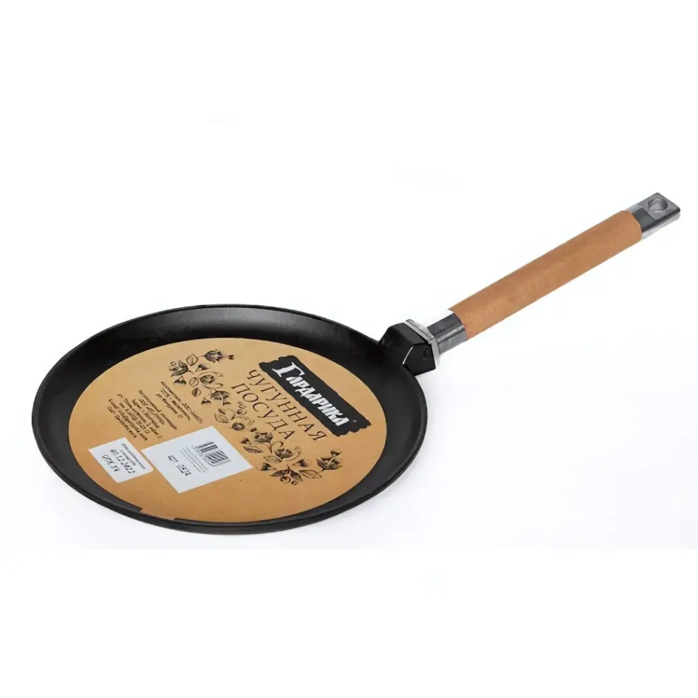 Сковорода чугунная блинная со съемной ручкой 22см Гардарика