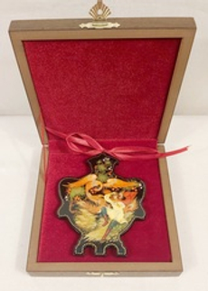 Сувенир "Самовар" с росписью Палех в подарочном футляре