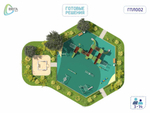 Игровая площадка для детей от 3 до 14 лет ГПЛ02
