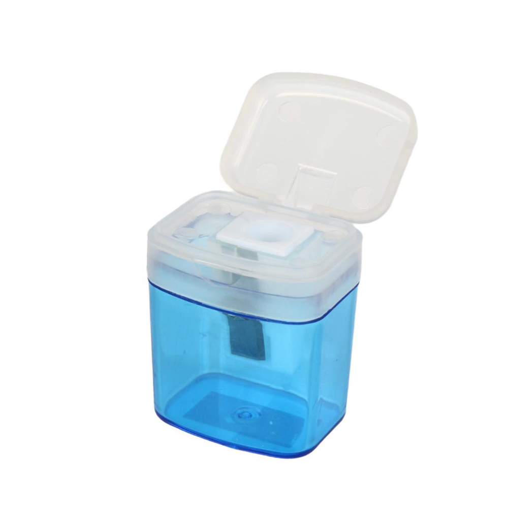 Точилка "Office ", с контейнером и крышкой ,1 отверстие, 4 цвета микс, С-40463