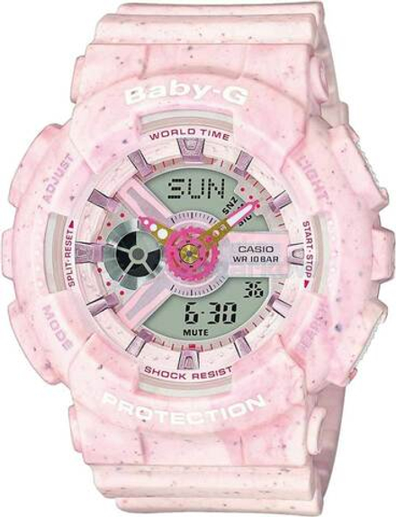 Японские наручные часы Casio Baby-G BA-110PI-4AER с хронографом