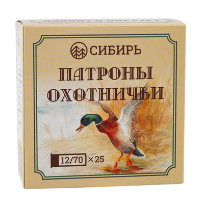 Патрон 12/70 №3 б/к 34гр Premium Сибирь (г.НОВОСИБИРСК)., коробка 25 шт.