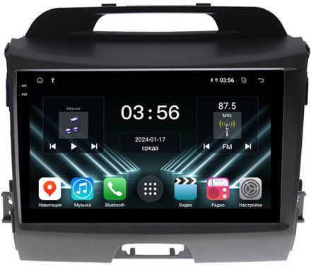 Магнитола для KIA Sportage 3 2010-2016 - FarCar DX537M монитор 9.5" IPS на Android 13, 4+64Гб, CarPlay