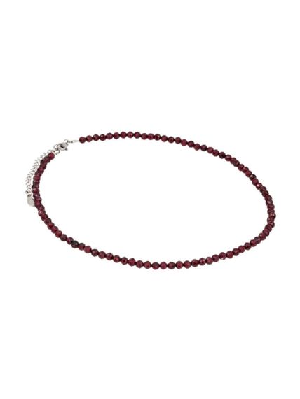 Фото чокер из граната 2145/4_гранат на белом фоне сбоку