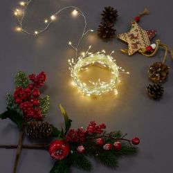 ULD-S1000-250-DTA WARM WHITE IP20 DEWDROP Гирлянда светодиодная Роса. 10м. 250 светодиодов. Теплый белый свет. Провод прозрачный. ТМ Uniel