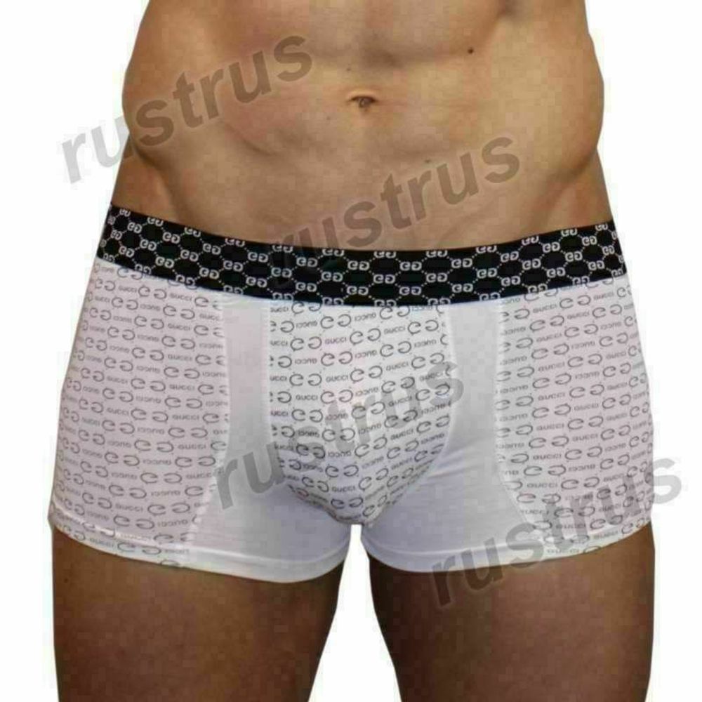 Мужские трусы белые Gucci Hip Boxer