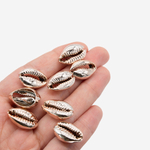 Ракушки Каури без отверстия, покрытие оттенка розового золота, 18-20мм