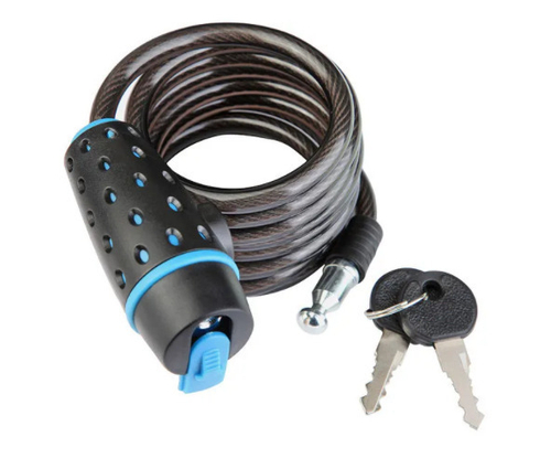 Трос-замок 87318 черно-синий/черная 8x1800мм,6022