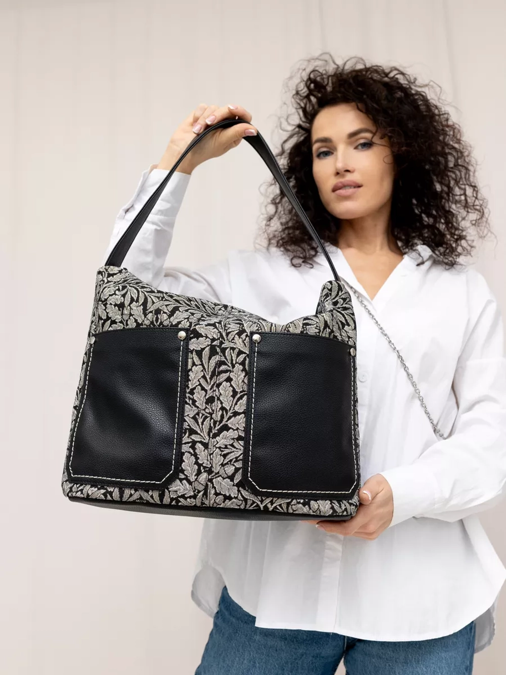 Сумка через плечо большая шоппер