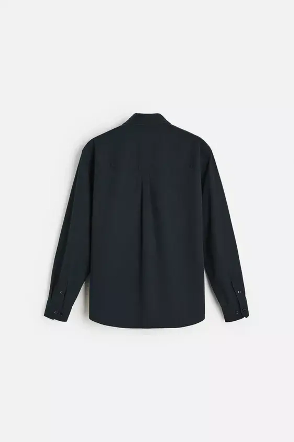 ZARА РУБАШКА ИЗ РЕЛЬЕФНОГО ХЛОПКА, МОРСКОЙ СИНИЙ