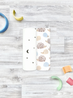 Сет из 2х пелёнок Mjölk Ёжики на экрю/Ночное небо