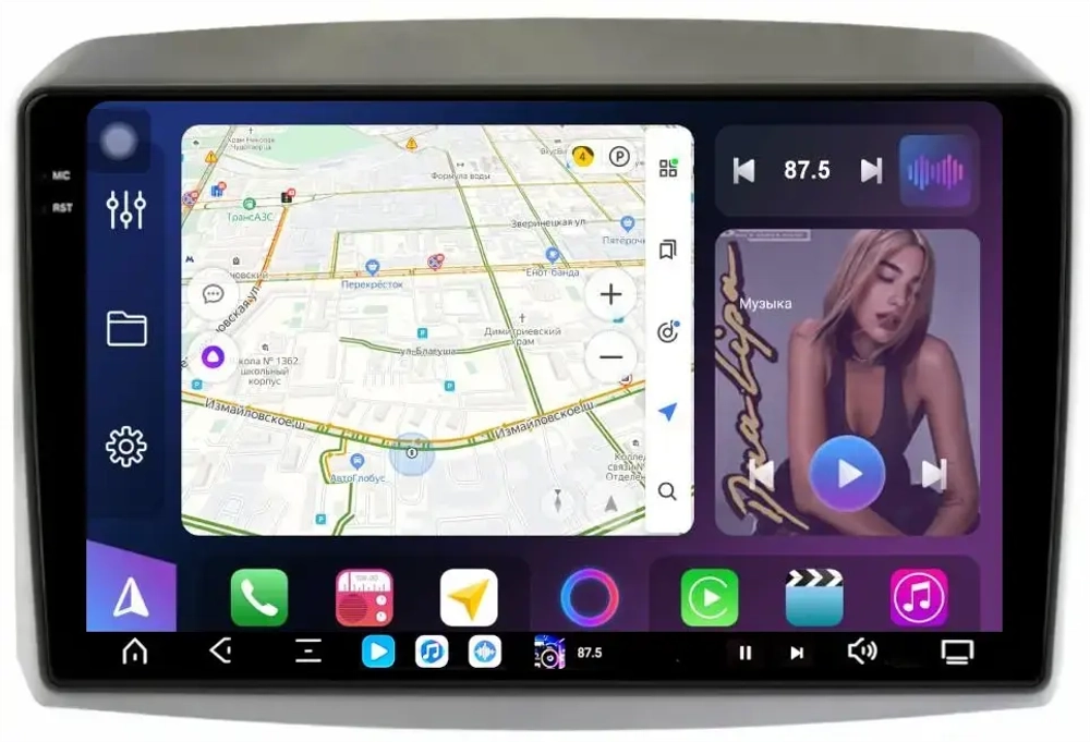 Магнитола для KIA Sorento Prime UM 2015-2020 (рамка-накладка) - FarCar GX10-7019F2 монитор 10.36" 2K QLED на Android 14, TS20, 6+128Гб, CarPlay, 4G SIM-слот